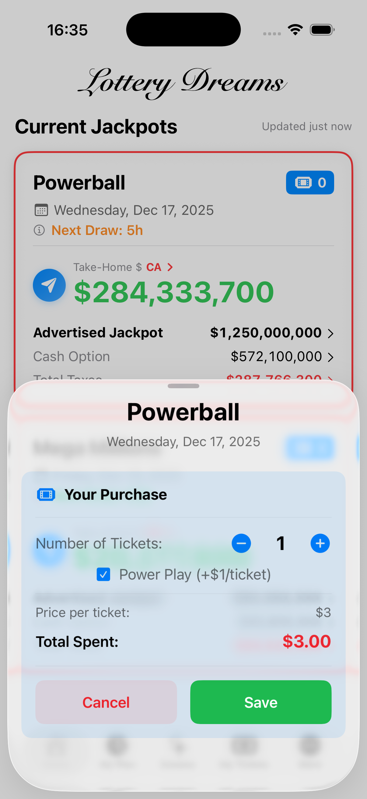 Purchase/ticket entry sheet